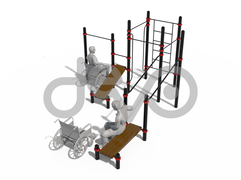 4 турника, шведская стенка, брусья в подъем, скамья наклонная и скамья горизонтальная