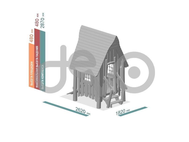 Детский игровой домик Эко 216