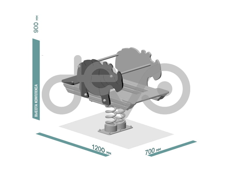 Качалка детской игровой площадки Носорог